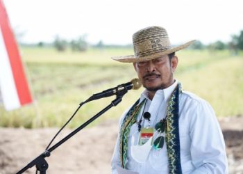 Panen Padi di Pulang Pisau, Mentan SYL: Vaksin Terbaik Adalah Pangan Cukup