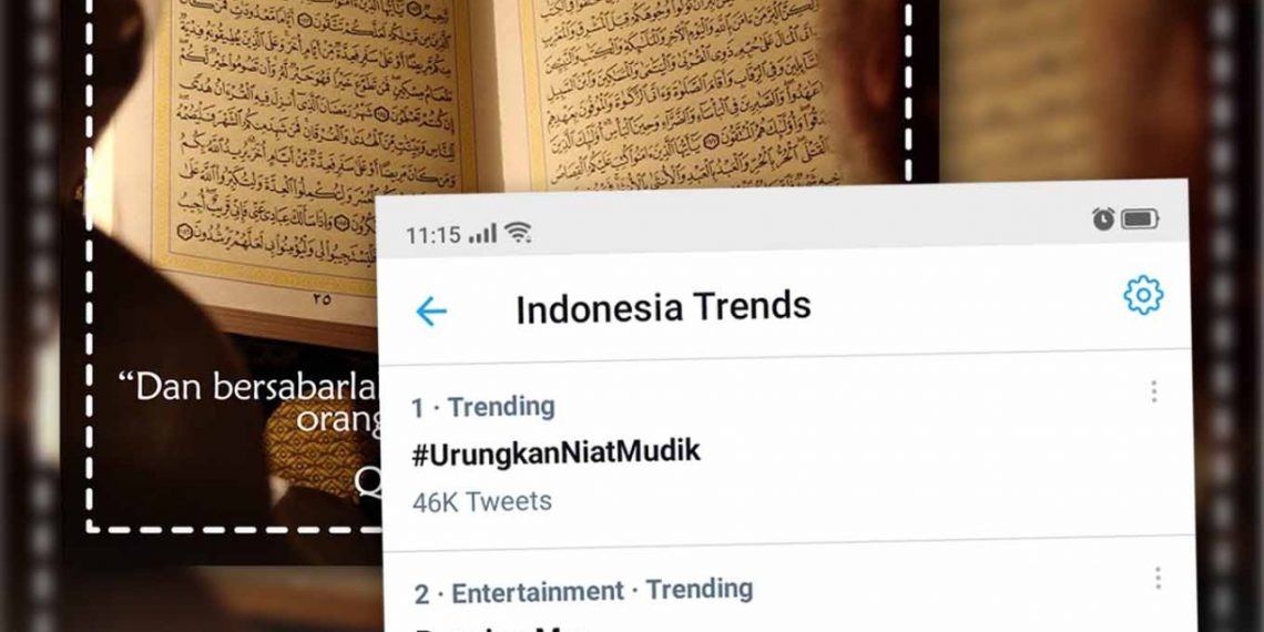 Larangan mudik 2021 diperpanjang tagar #UrungkanNiatMudik trending di Twitter