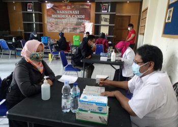 Gerai Vaksinasi Polres Magelang Kota Layani 682 Warga