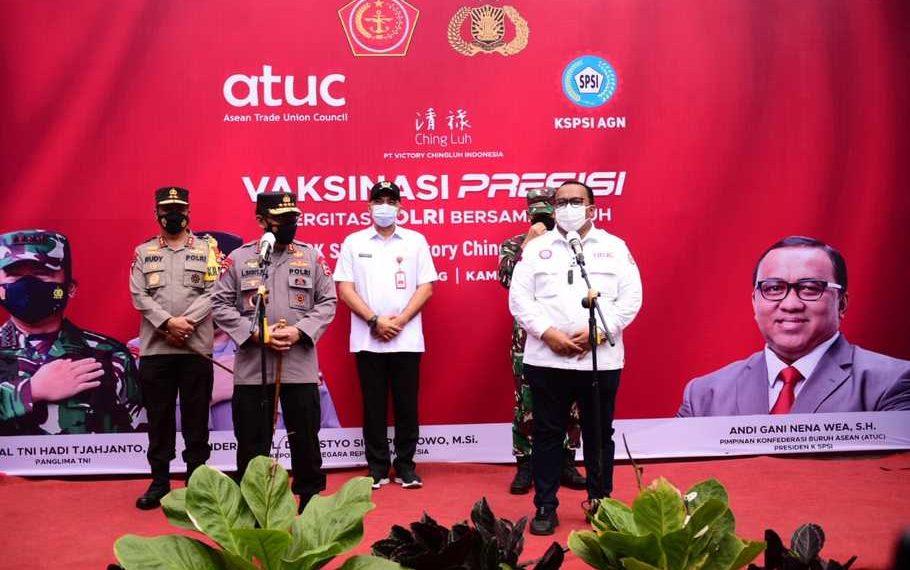 KSPSI  dan Polri Akan Gelar Vaksinasi untuk 15.000 Buruh di Bandung