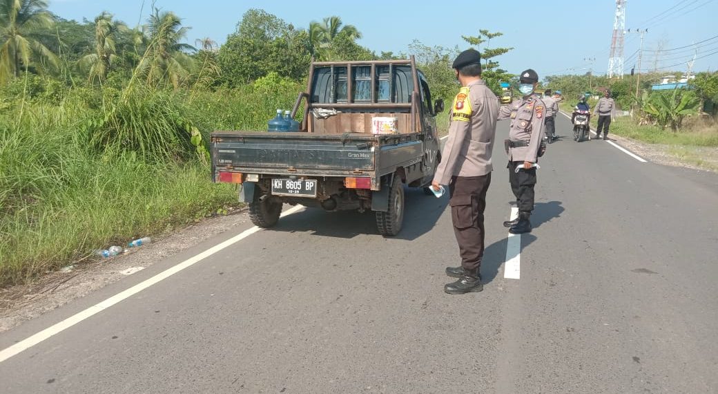 Cegah Covid-19, Polsek Pulau Petak Rutin Gelar Operasi Yustisi