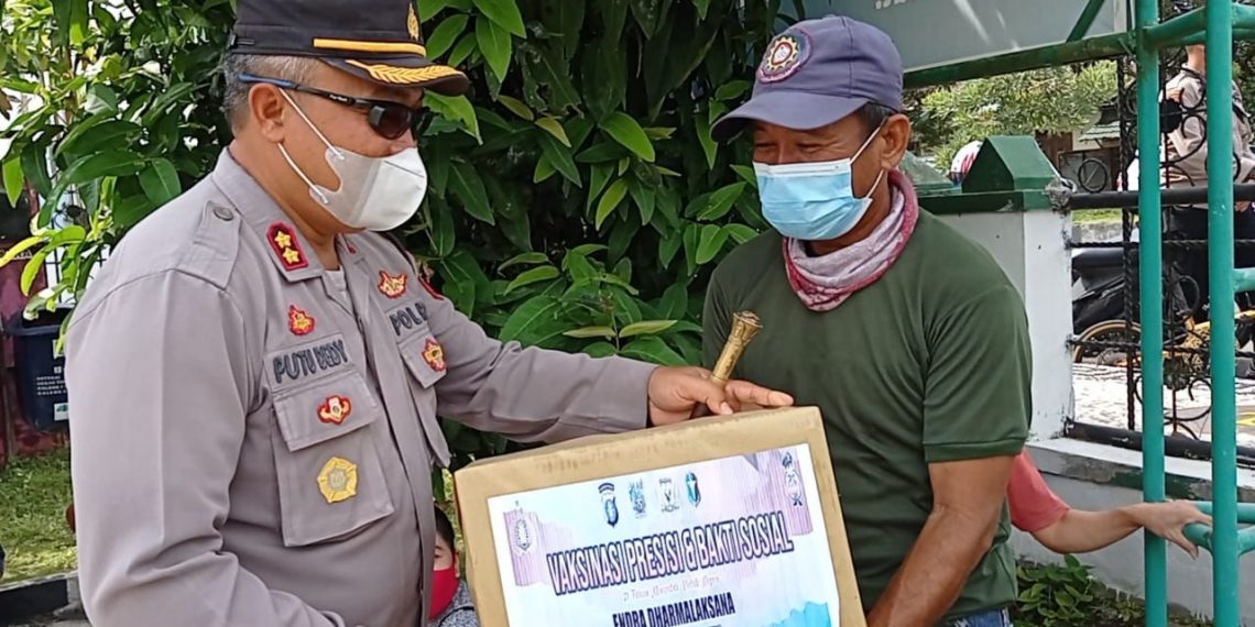 Dalam Rangka 21 Tahun Mengabdi Untuk Negeri, Polres Sukamara Bersama Alumni AKABRI 1999 Gelar Vaksinasi Massal Dan Baksos