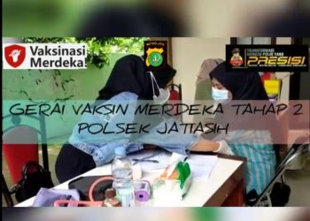 Gerai Vaksinasi Merdeka Polsek Jati Asih
