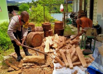 Binmas Noken Yapen Dukung Pengembangan Petani Sagu di Kampung Nundawipi