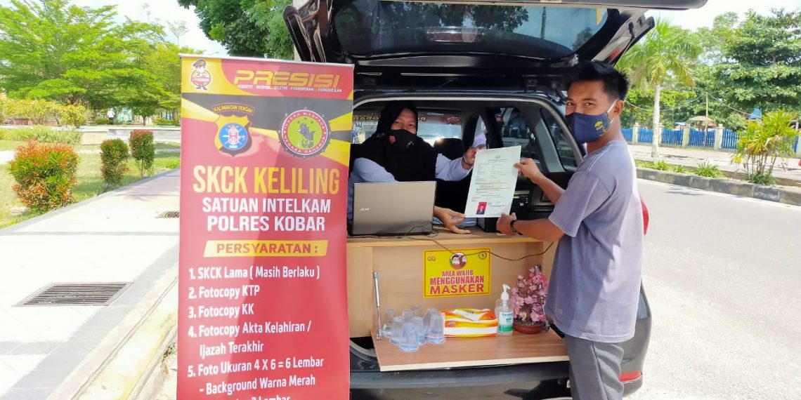 Satintelkam Polres Kobar, berikan pelayanan SKCK Keliling