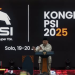 Prabowo Subianto di kongres PSI 2025