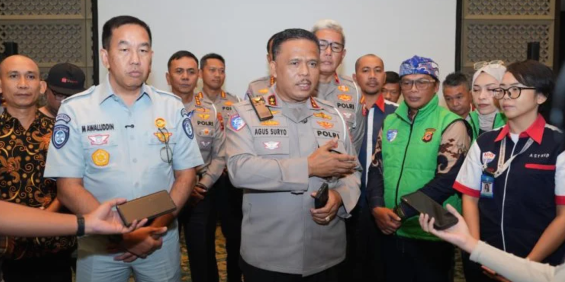 kolaborasi Korlantas Polri dengan komunitas ojek online