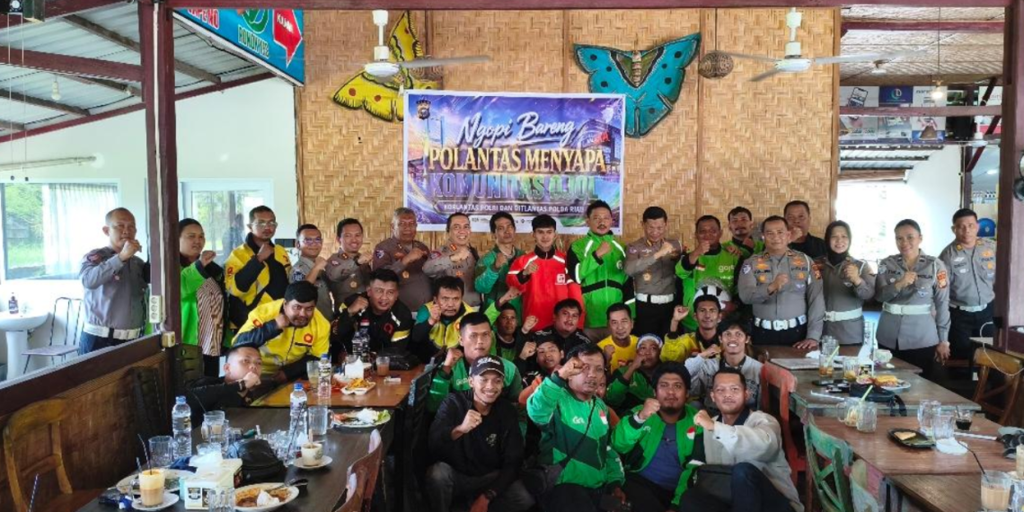 Ngopi Bareng Polantas Menyapa Komunitas Ojol di Pekanbaru